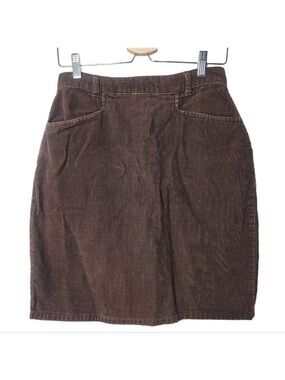 Vintage Y2K Brown Corduroy Skirt Size 10